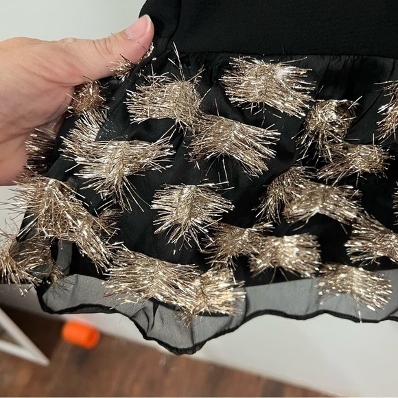 Trina Turk Berry Crepe Trapeze Tinsel Cocktail Dress - Picture 11 of 14